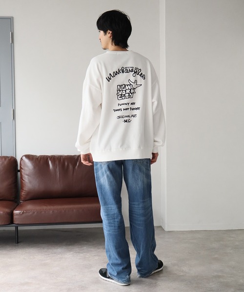 Mark Gonzales(マーク・ゴンザレス)の「【Mark Gonzales/マーク ゴンザレス】裏起毛 アートワークデザイン オーバーサイズ クルースウェット(スウェット・メンズ・ホワイト系1/ホワイト系2/ホワイト系3/ホワイト系4/ホワイト系5/ブラック系1/ブラック系2/ブラック系3/ブラック系4/ブラック系5/グレー系1/グレー系2/グレー系3/グレー系4/グレー系5・XL/M/L)」の20枚目の写真