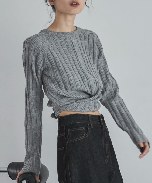 ♡レフレム ふわふわニット♡ 110-140cm】胸元フリルふわふわニット（ニット/セーター