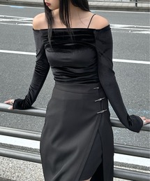 Andwang オフショルダー ブラック トップス オフショルダートップス（ブラック） | MACHATT ONLINE STORE