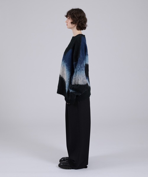 セール】GRADATION HEART SHAGGY KNIT / グラデーションハート