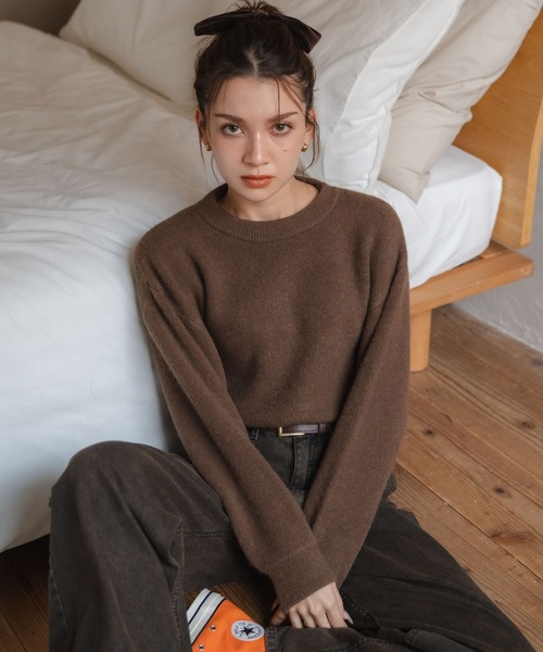 Nu】クルーネックニットトップス（ニット/セーター）｜Nu（ニュー）の