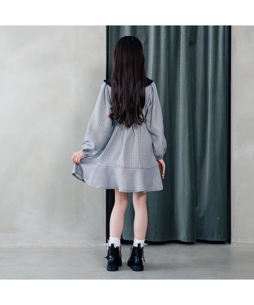 algy(アルジー)の「ツイードワンピ(ワンピース・キッズ・ブラック/ピンク・XXX-SMALL/XX-SMALL/X-SMALL/MEDIUM/SMALL)」の4枚目の写真