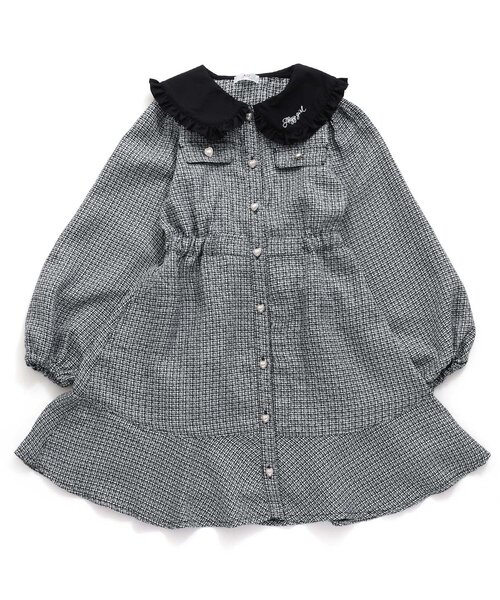 algy(アルジー)の「ツイードワンピ(ワンピース・キッズ・ブラック/ピンク・XXX-SMALL/XX-SMALL/X-SMALL/MEDIUM/SMALL)」の6枚目の写真