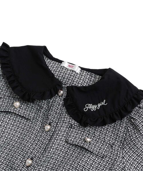 algy(アルジー)の「ツイードワンピ(ワンピース・キッズ・ブラック/ピンク・XXX-SMALL/XX-SMALL/X-SMALL/MEDIUM/SMALL)」の13枚目の写真
