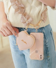 le reve vaniller（ル レーヴ ヴァニレ）の「ハートポーチセット フリル スマホショルダー ストラップ le reve vaniller（スマホグッズ）」