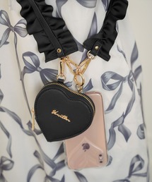 le reve vaniller（ル レーヴ ヴァニレ）の「ハートポーチセット フリル スマホショルダー ストラップ le reve vaniller（スマホグッズ）」