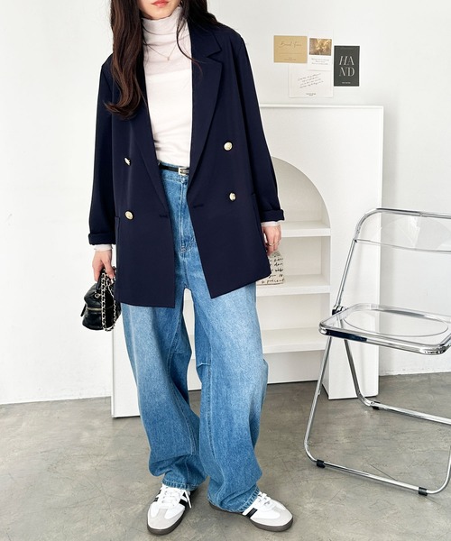 GeeRA(ジーラ)の「金ボタンダブルテーラードジャケット(テーラードジャケット・レディース・ネイビー/チャコール・LARGE/X-LARGE/MEDIUM)」の18枚目の写真