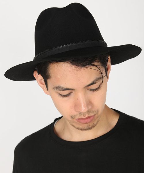 DANKE SCHON（ダンケシェーン）の「DankeSchon/ダンケシェーン/Zip Felt Hat（ハット・メンズ・ブラック/ベージュ・FREE）」の2枚目の写真