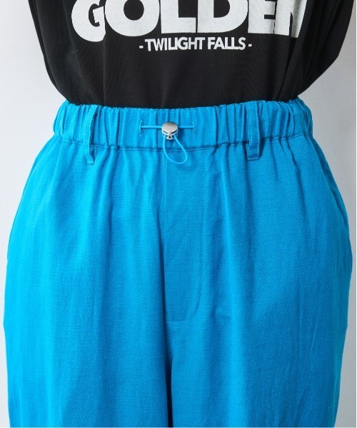 CHIC STYLE（シックスタイル）の「レーヨン麻リラックスワイドパンツ＜大きいサイズ有＞シックスタイル（スラックス・レディース・グリーン/オフホワイト/ブルー/レッド/ブラック/モカ/ネイビー・L/M/3L/LL/5L/4L）」の21枚目の写真