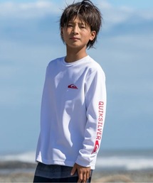 Quiksilver | BIG CLICKER LS YOUTH /クイックシルバーキッズ袖ロゴプリント長袖ラッシュガード(水着)(ラッシュガード)