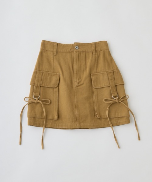 OLIVE des OLIVE（オリーブデオリーブ）の「ゆらゆらリボンカーゴミニスカート（スカート・レディース・その他/キャメル/ブラック系その他・FREE）」の19枚目の写真