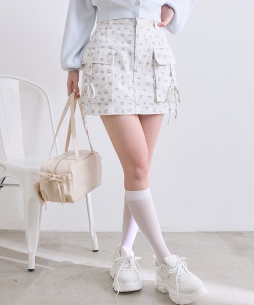 OLIVE des OLIVE（オリーブデオリーブ）の「ゆらゆらリボンカーゴミニスカート（スカート・レディース・その他/キャメル/ブラック系その他・FREE）」の13枚目の写真