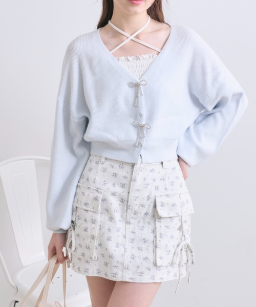 OLIVE des OLIVE（オリーブデオリーブ）の「ゆらゆらリボンカーゴミニスカート（スカート・レディース・その他/キャメル/ブラック系その他・FREE）」の15枚目の写真