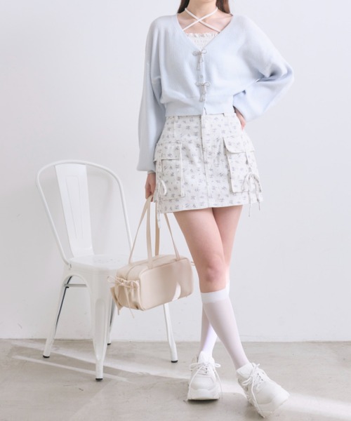 OLIVE des OLIVE（オリーブデオリーブ）の「ゆらゆらリボンカーゴミニスカート（スカート・レディース・その他/キャメル/ブラック系その他・FREE）」の16枚目の写真