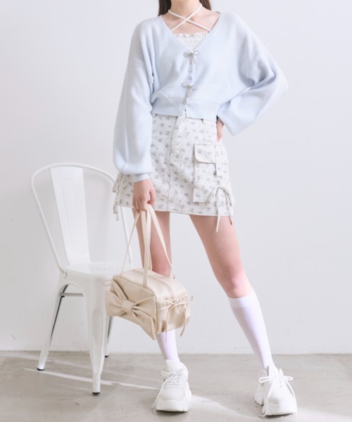 OLIVE des OLIVE（オリーブデオリーブ）の「ゆらゆらリボンカーゴミニスカート（スカート・レディース・その他/キャメル/ブラック系その他・FREE）」の17枚目の写真