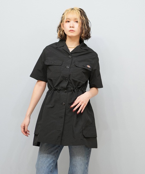 Dickies（ディッキーズ）の「Dickies/ディッキーズ ナイロンワンピース 81120800（ワンピース・レディース・ベージュ/ブラック・L/M）」の3枚目の写真
