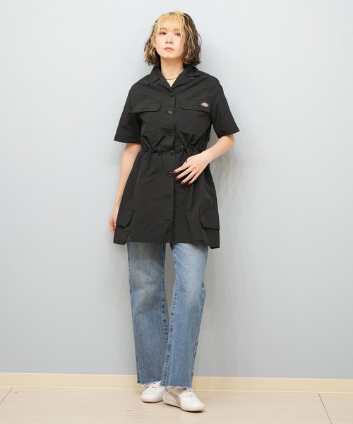 Dickies（ディッキーズ）の「Dickies/ディッキーズ ナイロンワンピース 81120800（ワンピース・レディース・ベージュ/ブラック・L/M）」の6枚目の写真