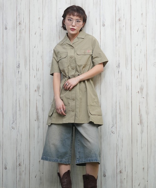 Dickies（ディッキーズ）の「Dickies/ディッキーズ ナイロンワンピース 81120800（ワンピース・レディース・ベージュ/ブラック・L/M）」の10枚目の写真