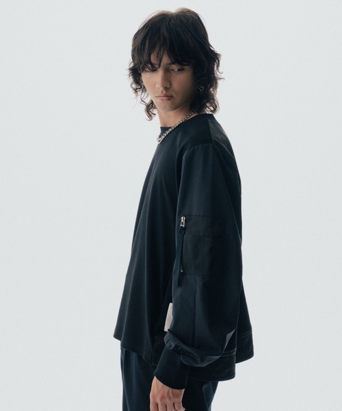 ROYAL FLASH(ロイヤルフラッシュ)の「Maison ULA/メゾン ウラ/ミリタリートップス(スウェット・メンズ・ブラック/ネイビー・2/1)」の5枚目の写真