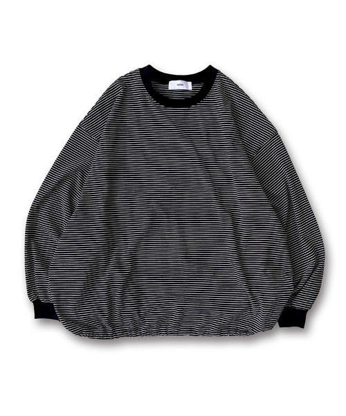 natto(ナット)の「【ユニセックスアイテム】 premium loose silhouette long sleeve / ルーズシルエットロングスリーブ(Tシャツ/カットソー・メンズ・ブラック/アイボリー・FREE)」の2枚目の写真