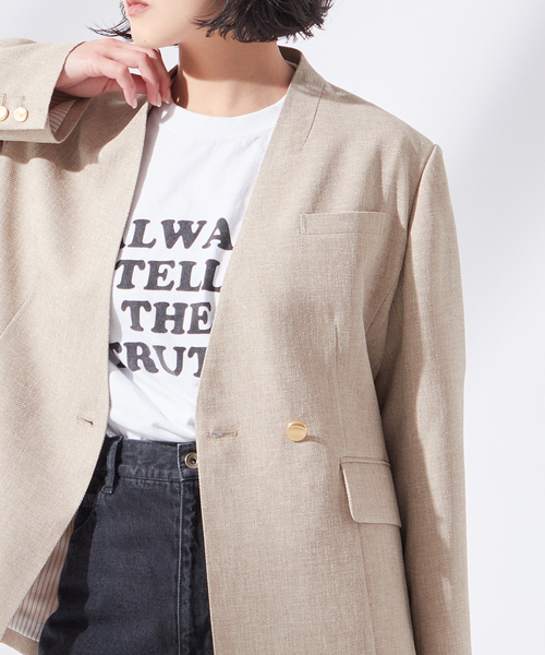 journal standard L'essage（ジャーナルスタンダードレサージュ）の「【I ALWAYS】ピグメントTシャツ（Tシャツ/カットソー・レディース・ホワイト/ブラック/イエロー・FREE）」の2枚目の写真