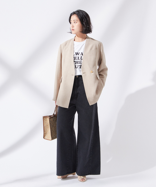 journal standard L'essage（ジャーナルスタンダードレサージュ）の「【I ALWAYS】ピグメントTシャツ（Tシャツ/カットソー・レディース・ホワイト/ブラック/イエロー・FREE）」の22枚目の写真