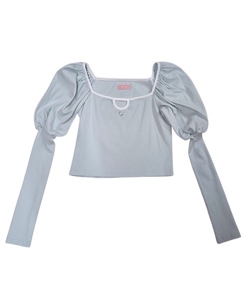 lilLilly(リルリリー)の「モチーフパワショルトップス(Tシャツ/カットソー・レディース・ミント/グレー/ホワイト/ブラック・FREE)」の16枚目の写真