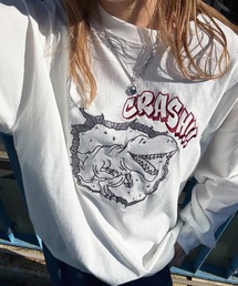 DOUBLE NAME | CRASH!!恐竜ロンTEE(Tシャツ/カットソー)