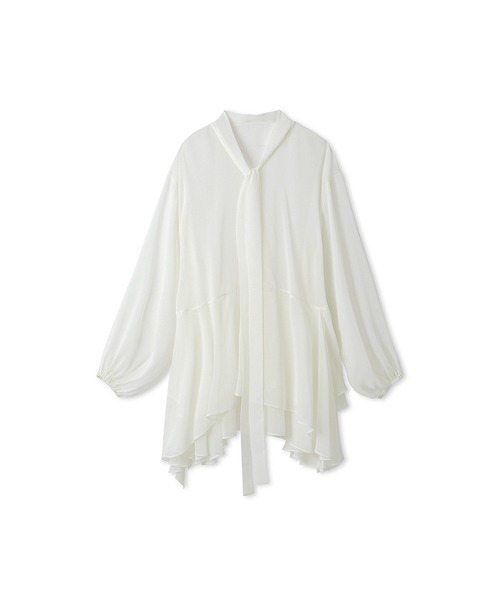 styling/（スタイリング）の「フレアシフォン2WAYブラウス（シャツ/ブラウス・レディース・ホワイト/オレンジ・FREE）」の2枚目の写真