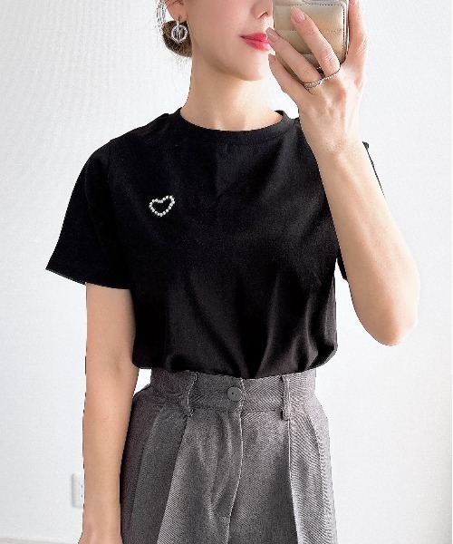 ☆Yardsale☆ 新作 Pearl T-Shirt パール ロゴ Tシャツ 2色 Pearl T-Shirt (Navy) – YARDSALE