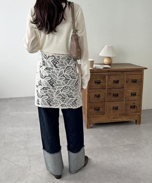 レース花柄巻きスカート（スカート）｜DISCOAT（ディスコート