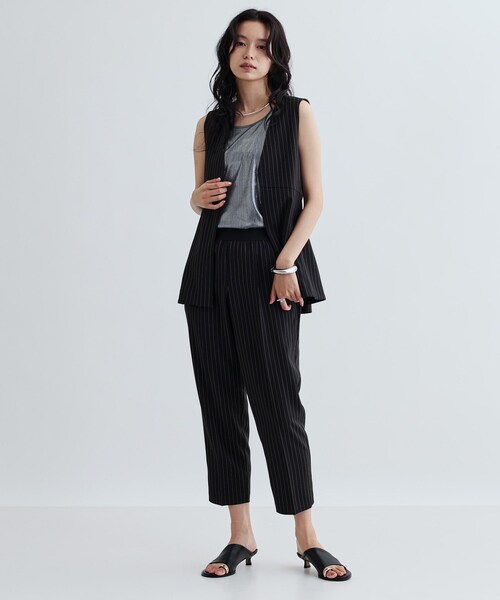 GALLEST(ギャレスト)の「【セットアップ対応】イージーテーパードパンツ【カセット服/オケージョン/通勤】(その他パンツ・レディース・チャコールグレー/ベージュ/ブラック/ライトグリーン/ライトグレー系2/キャメル/ブラック系2/チャコール・40/38/36/34)」の13枚目の写真