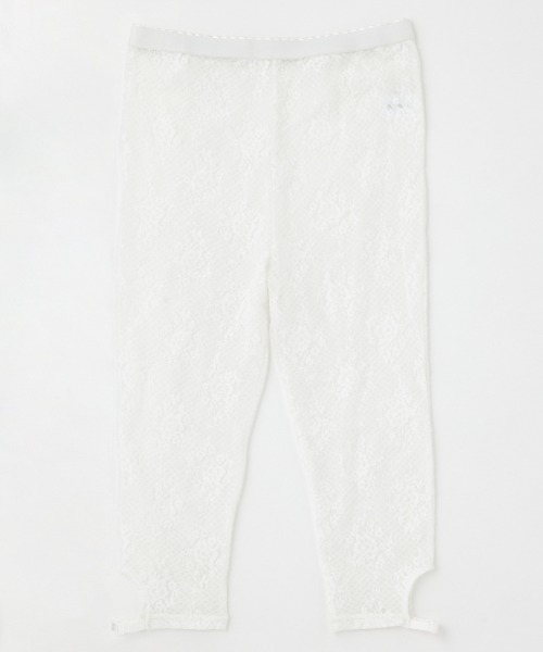 SALE！easyyoga レギンス／スノーホワイト　⭐︎人気⭐︎ ホワイトレギンス セール】SIDE HOLE LACE LEGGINGS サイドホール レース レギンス