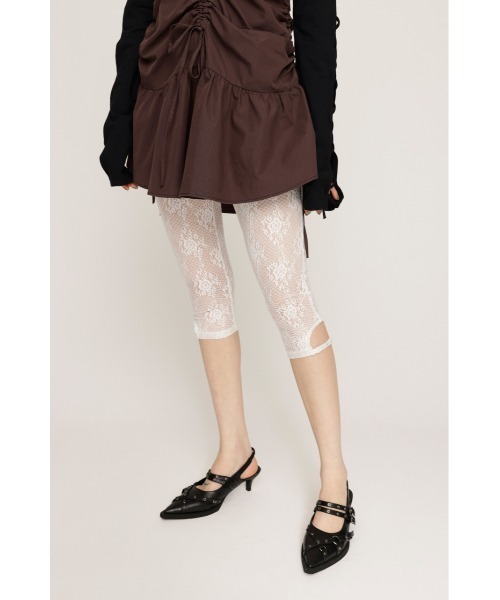 セール】SIDE HOLE LACE LEGGINGS サイドホール レース レギンス