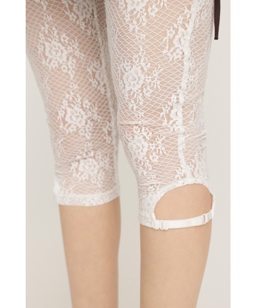 SLY(スライ)の「SIDE HOLE LACE LEGGINGS サイドホール レース レギンス(レギンス/スパッツ・レディース・ブラック/ホワイト・FREE)」の6枚目の写真