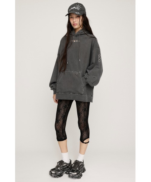 SLY(スライ)の「SIDE HOLE LACE LEGGINGS サイドホール レース レギンス(レギンス/スパッツ・レディース・ブラック/ホワイト・FREE)」の12枚目の写真