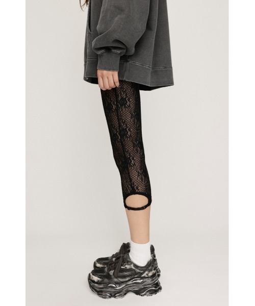 セール】SIDE HOLE LACE LEGGINGS サイドホール レース レギンス