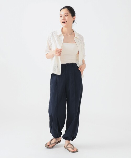 B:MING by BEAMS(ビーミングバイビームス)の「半袖 レース シャツ(S~M)(シャツ/ブラウス・レディース・ホワイト系その他5/ブラック・MEDIUM/SMALL)」の8枚目の写真