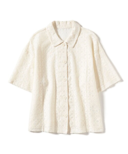 B:MING by BEAMS(ビーミングバイビームス)の「半袖 レース シャツ(S~M)(シャツ/ブラウス・レディース・ホワイト系その他5/ブラック・MEDIUM/SMALL)」の12枚目の写真