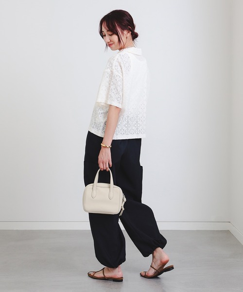 B:MING by BEAMS(ビーミングバイビームス)の「半袖 レース シャツ(S~M)(シャツ/ブラウス・レディース・ホワイト系その他5/ブラック・MEDIUM/SMALL)」の21枚目の写真