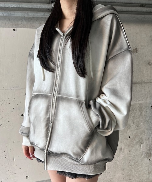 パーカー ブラシ加工ダブルZIPビッグパーカー レディース メンズ ブラシ加工ダブルZIPビッグパーカー – WEGO ONLINE STORE
