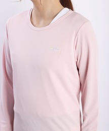 FILA レディース ダブルメッシュ ワンポイント刺繍 長袖ドライTシャツ 吸水速乾 UVカット