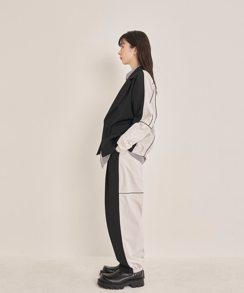 Nora Lily(ノラリリー)の「【Nora Lily】Half Design Jacket(テーラードジャケット・メンズ・ベージュ系その他/グリーン系その他/ブラック×グレー・FREE)」の8枚目の写真
