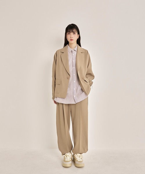 Nora Lily(ノラリリー)の「【Nora Lily】Half Design Jacket(テーラードジャケット・メンズ・ベージュ系その他/グリーン系その他/ブラック×グレー・FREE)」の16枚目の写真