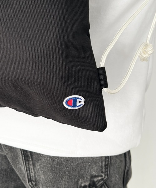 Champion（チャンピオン）の「Champion(チャンピオン)/ 巾着 ナップサック ストリングバッグ/Drawstring Bag（バックパック/リュック・レディース・ブラック・FREE）」の8枚目の写真