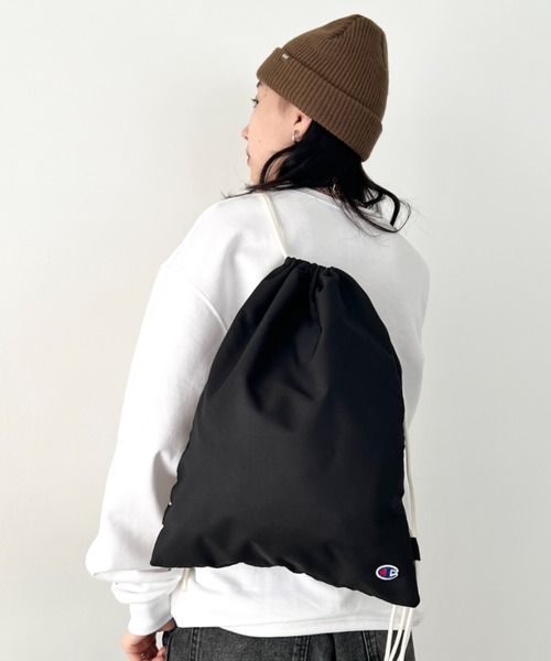 Champion（チャンピオン）の「Champion(チャンピオン)/ 巾着 ナップサック ストリングバッグ/Drawstring Bag（バックパック/リュック・レディース・ブラック・FREE）」の14枚目の写真