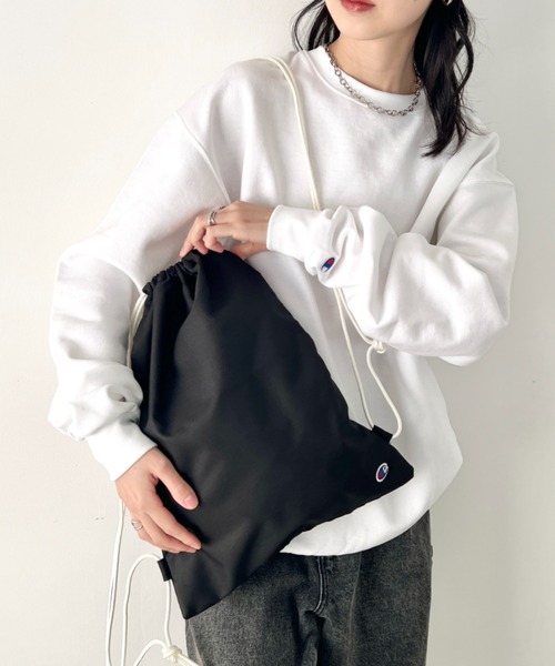 Champion（チャンピオン）の「Champion(チャンピオン)/ 巾着 ナップサック ストリングバッグ/Drawstring Bag（バックパック/リュック・レディース・ブラック・FREE）」の10枚目の写真