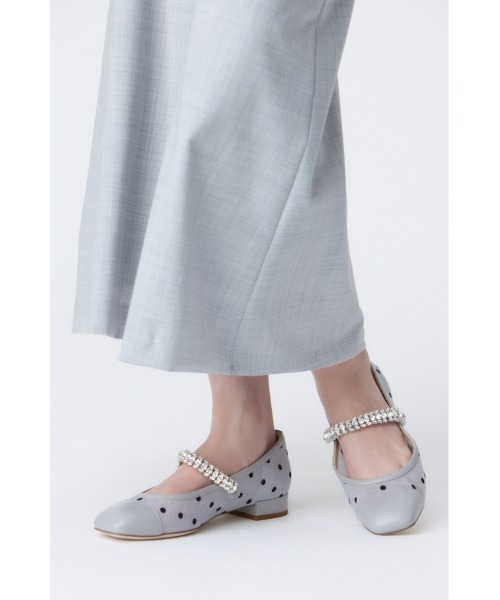 STACCATO(スタッカート)の「ドットヌーディーメリージェーンパンプス(バレエシューズ・レディース・ブラック系その他/グレー系その他・24.5cm/24cm/22.5cm/23.5cm/23cm)」の1枚目の写真