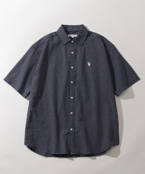 U.S. POLO ASSN.(ユーエスポロアッスン)の「【U.S. POLO ASSN./ユーエスポロアッスン】ワンポイント刺繍 コットンブロード 半袖レギュラーシャツ(シャツ/ブラウス・メンズ・ホワイト/ブラック/アイボリー/ネイビー/ライトブルー/サックスブルー・LL/M/L)」の11枚目の写真