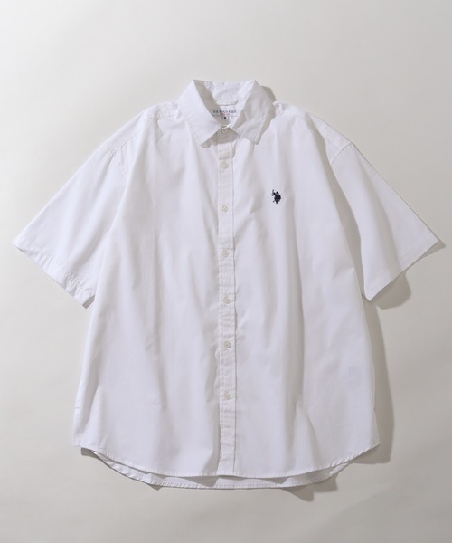 U.S. POLO ASSN.(ユーエスポロアッスン)の「【U.S. POLO ASSN./ユーエスポロアッスン】ワンポイント刺繍 コットンブロード 半袖レギュラーシャツ(シャツ/ブラウス・メンズ・ホワイト/ブラック/アイボリー/ネイビー/ライトブルー/サックスブルー・LL/M/L)」の7枚目の写真